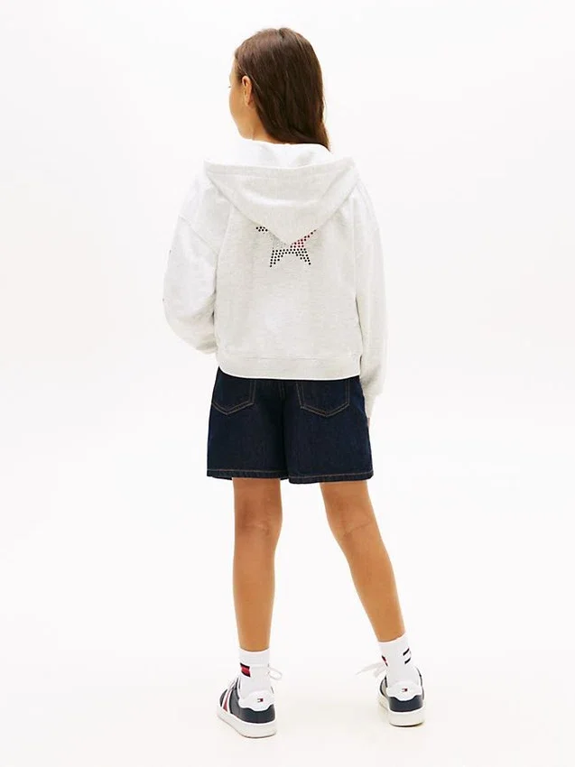 Hoodie med strassstjärna för barn Hoodie med strassstjärna för barn