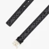 Jacquard-skärp med monogramspänne