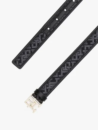 Jacquard-skärp med monogramspänne