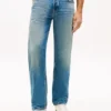 Jeans i rak passform med selvedge