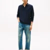 Jeans med spänne och avslappnad passform Jeans med spänne och avslappnad passform