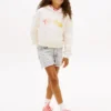 Jeansshorts med råa kanter för barn