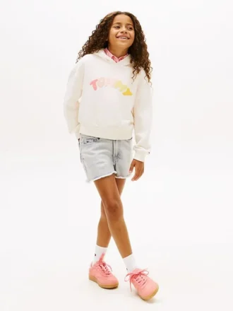 Jeansshorts med råa kanter för barn