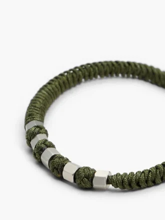 Justerbart flätat nylonarmband