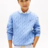 Kabelstickad tröja för barn