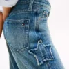 Kids’ Jeans med hög midja och vida ben med stjärnmotiv