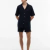 Kortärmad pyjamas skjorta i seersucker Kortärmad pyjamas skjorta i seersucker