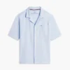 Kortärmad pyjamas skjorta i seersucker Kortärmad pyjamas skjorta i seersucker