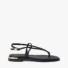 Lädersandal med metalliska detaljer Lädersandal med metalliska detaljer