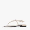 Lädersandal med metalliska detaljer Lädersandal med metalliska detaljer