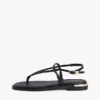 Lädersandal med metalliska detaljer Lädersandal med metalliska detaljer