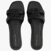 Lädersandal med TH Monogram