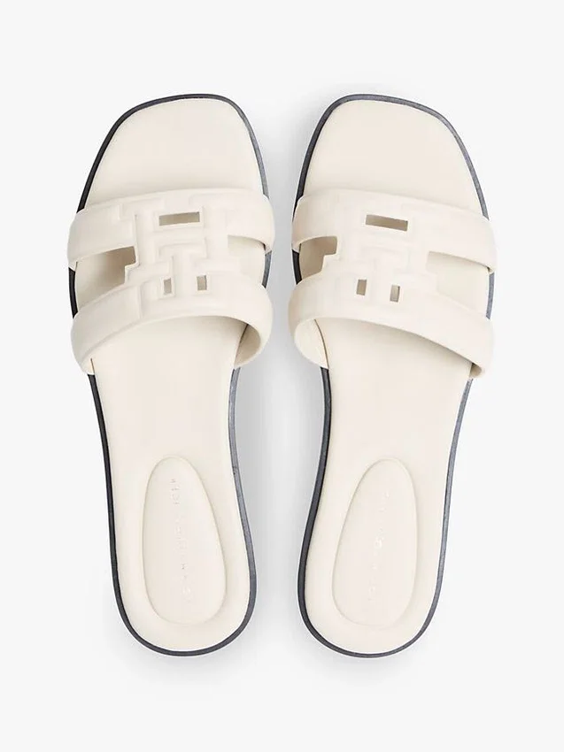 Lädersandal med TH Monogram Lädersandal med TH Monogram