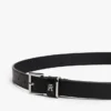 Läderskärp med monogram över hela ytan Läderskärp med monogram över hela ytan