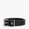 Läderskärp med monogram över hela ytan Läderskärp med monogram över hela ytan