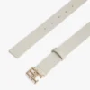 Läderskärp med monogramspänne
