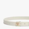 Läderskärp med monogramspänne