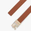 Läderskärp med monogramspänne som kan vändas Läderskärp med monogramspänne som kan vändas