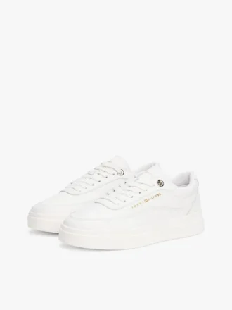 Lädersneakers med plattform
