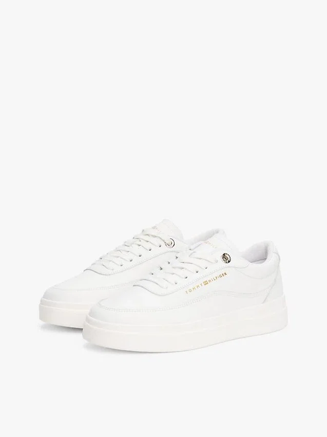 Lädersneakers med plattform Lädersneakers med plattform