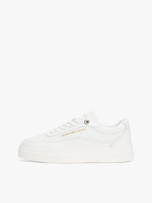 Lädersneakers med plattform Lädersneakers med plattform