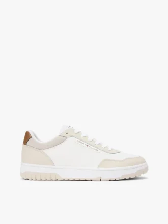 Låg sneaker i läderblandning