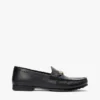 Loafers i läder med kedjelänk