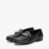 Loafers i läder med kedjelänk