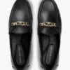 Loafers i läder med kedjelänk