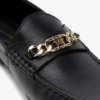 Loafers i läder med kedjelänk
