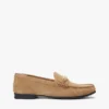 Loafers i mocka med kedjelänk