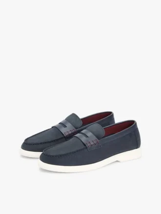 Loafers i nubuckläder