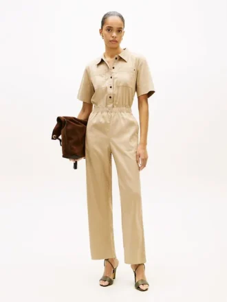 Lätt jumpsuit i twill
