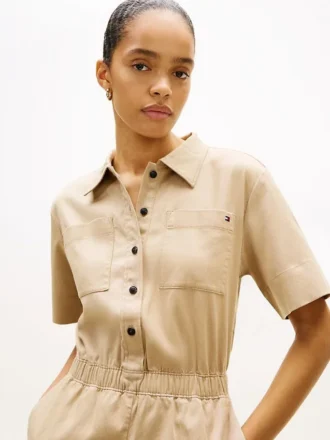 Lätt jumpsuit i twill