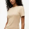 Lätt ribbstickad T-shirt