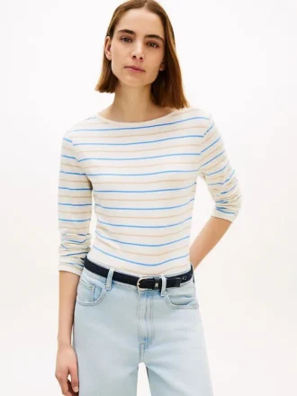 Lätt T-shirt med båthals Lätt T-shirt med båthals