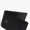 Magnetisk bifold-plånbok i kornigt läder