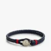 Marint flätat läderarmband