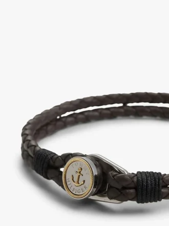 Marint flätat läderarmband Marint flätat läderarmband