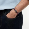 Marint flätat läderarmband