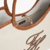 Maxiväska i linne med monogram