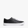 Metallic Logo Pebbled Court Sneaker