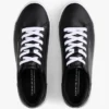 Metallic Logo Pebbled Court Sneaker