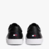 Metallic Logo Pebbled Court Sneaker