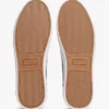 Metallic Logo Pebbled Court Sneaker
