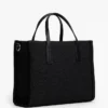 Mini-tote-väska i nylon med monogram och synliga sömmar Mini-tote-väska i nylon med monogram och synliga sömmar