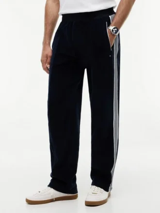 Monogram Crest Velour Track Byxor