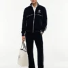 Monogram Crest Velour Track Byxor
