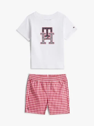 Monogram-T-shirt och Shorts i set för Baby