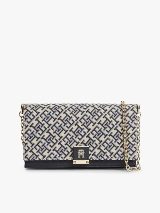 Monogramlås Jacquardkedja Crossbody